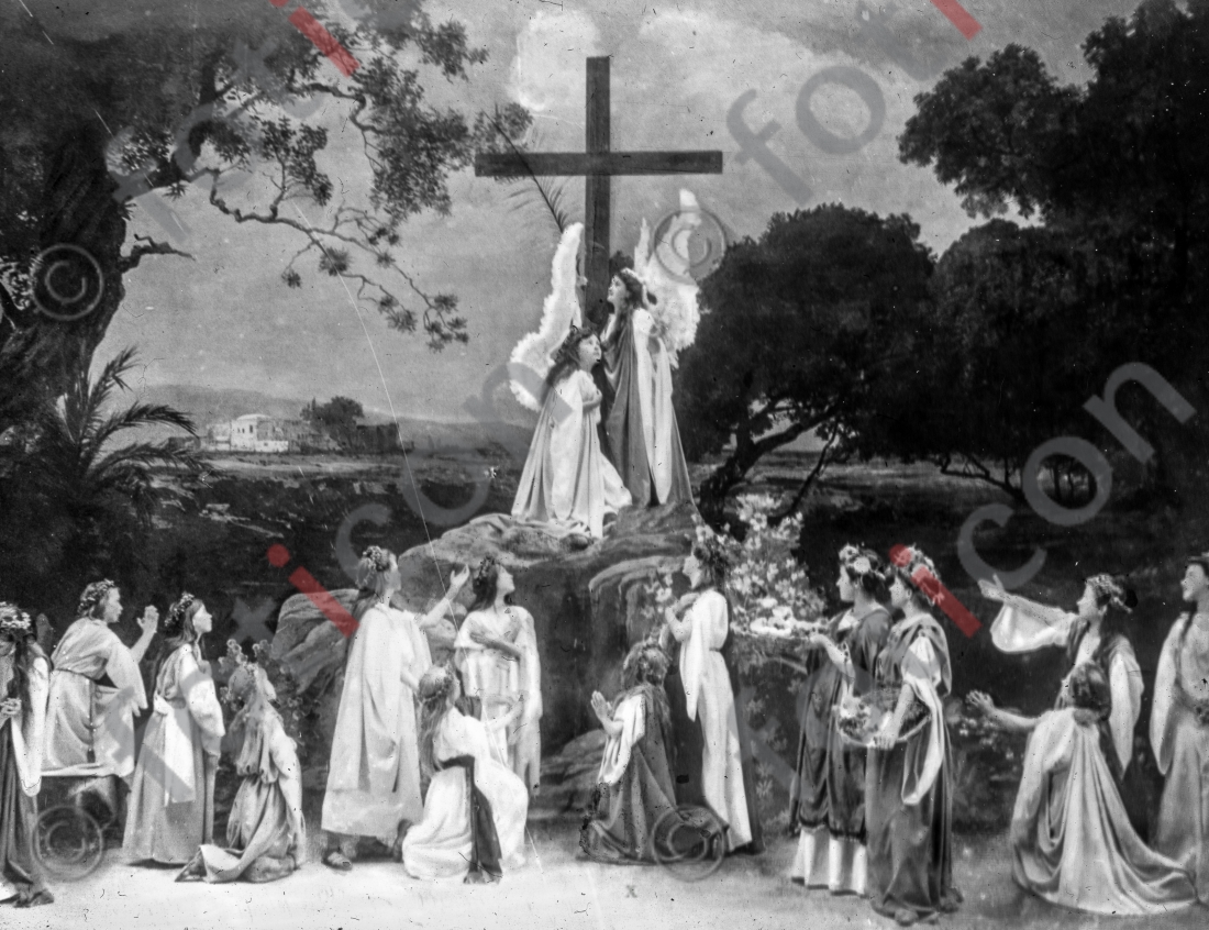 &quot;Verehrung des Kreuzes&quot; | &quot;Adoration of the Cross&quot; - Foto foticon-simon-105-041-sw.jpg | foticon.de - Bilddatenbank für Motive aus Geschichte und Kultur